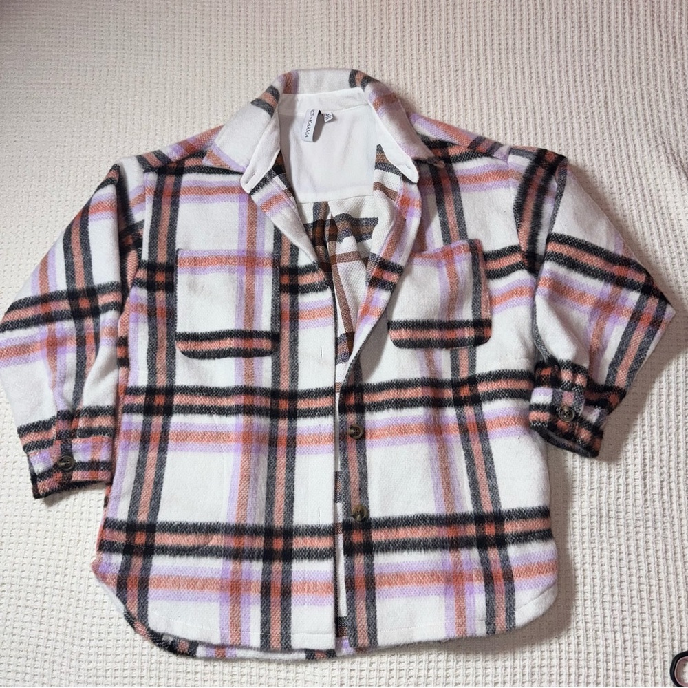 Shacket  - White, Pink, and Black